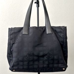 Authentic CHANEL Nylon Travel Tote Bag Handbag